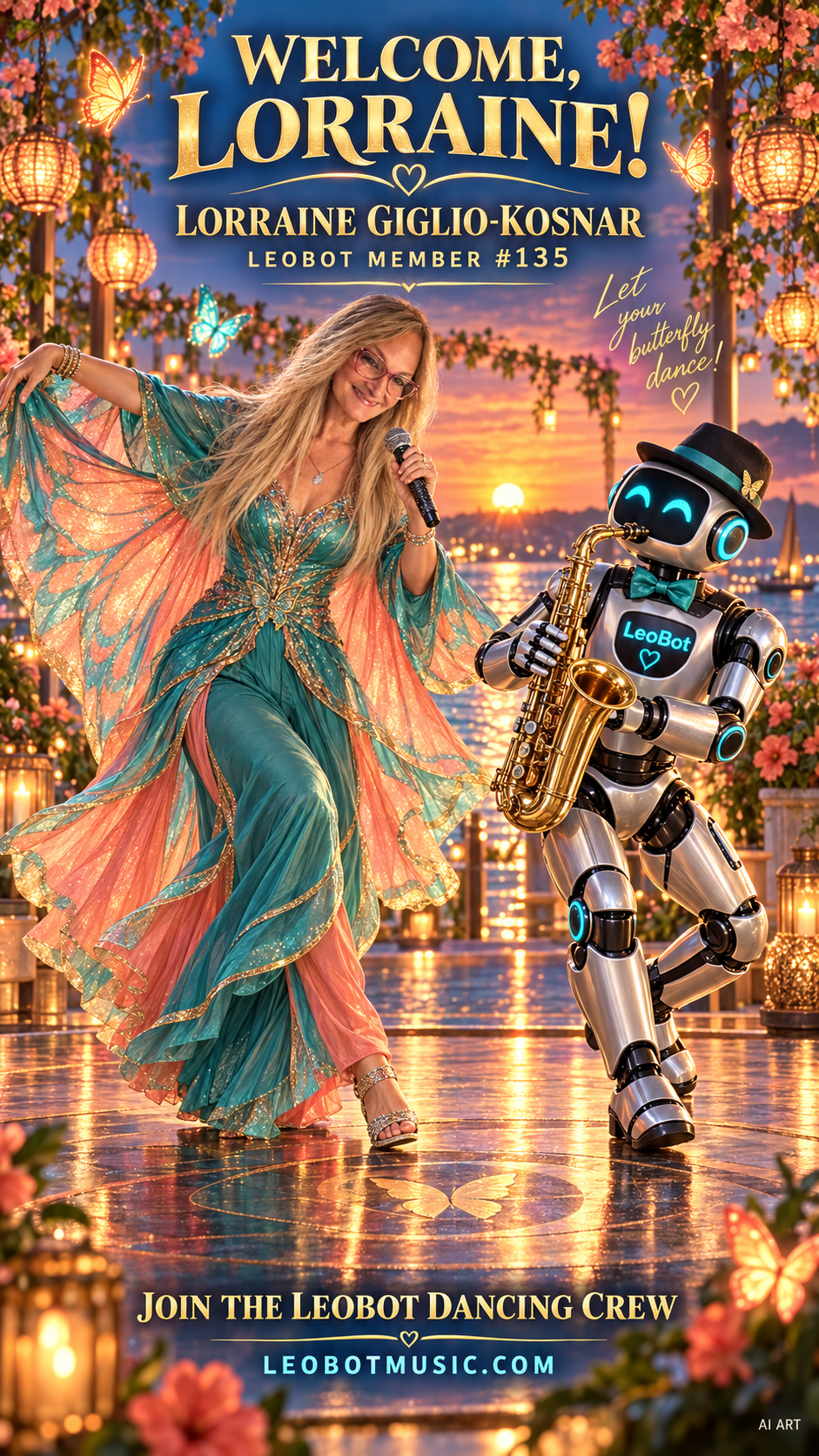 Lorraine Giglio-Kosnar LeoBot welcome artwork