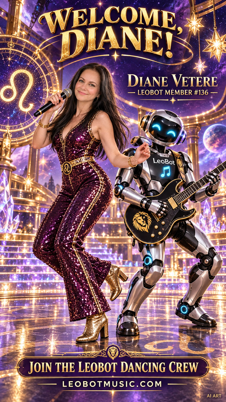 Diane Vetere LeoBot welcome artwork