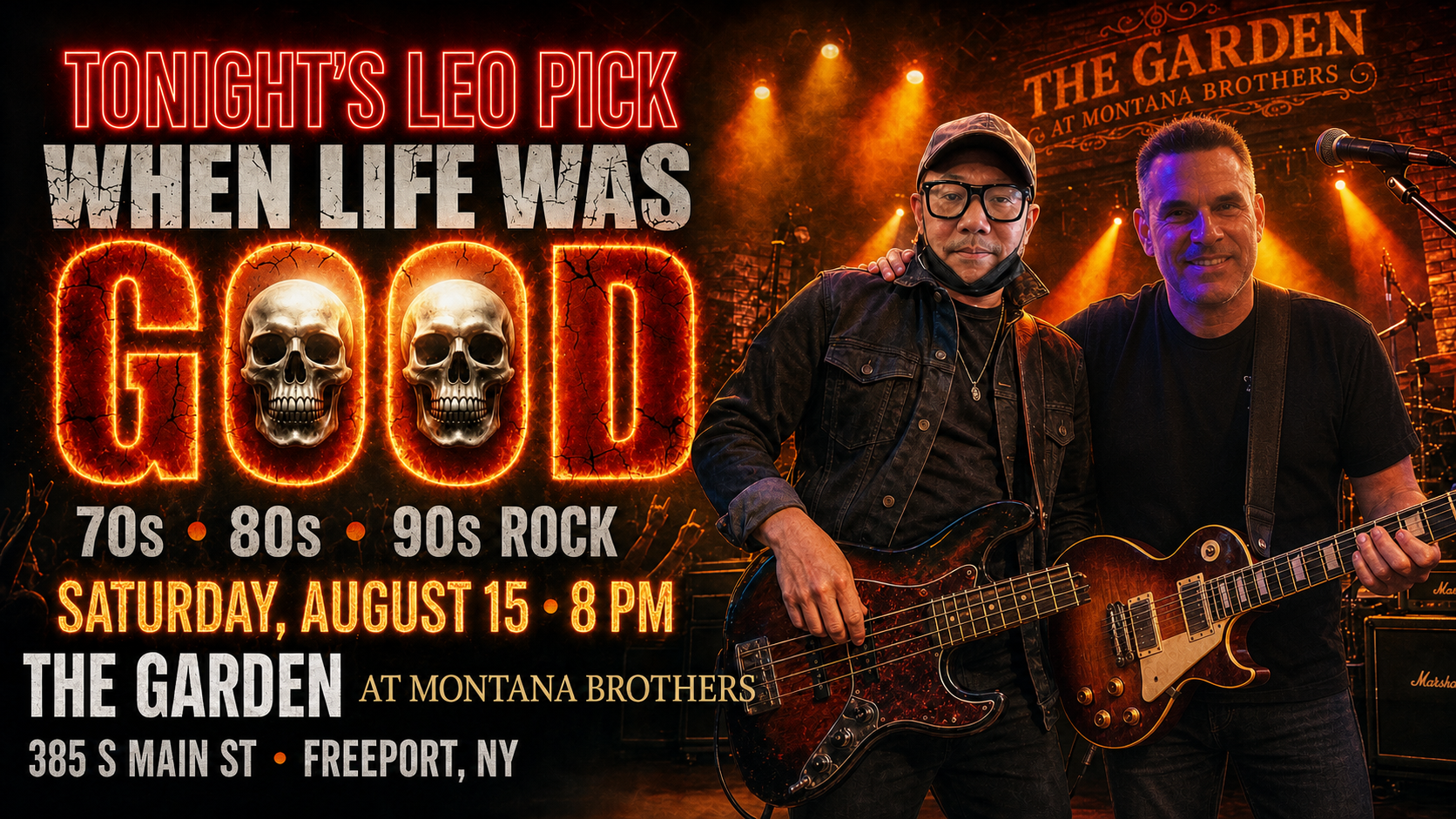 Fiery When Life Was Good concert banner featuring Kou Su and Leo together on stage
